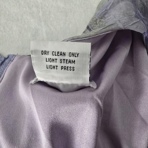 K Woman Crinkle Sleeveless Purple Knee Length Dress 14P L Fairy Romantic Whimsy - Picture 7 of 9